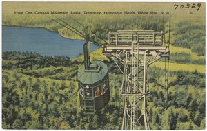 Tram Car, Cannon Mountain Aerial Tramway, Franconia Notch, White Mts., N.H.