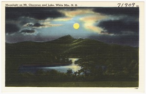 Moonlight on Mt. Chocorua and lake, White Mts., N.H.