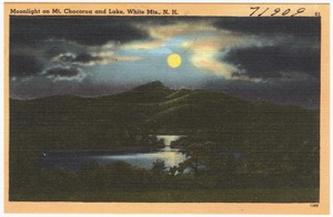 Moonlight on Mt. Chocorua and Lake, White Mts., N.H.