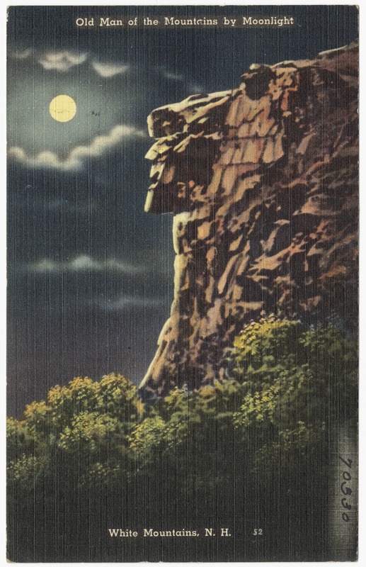 Old Man of the Mountains by moonlight, White Mountains, N.H.