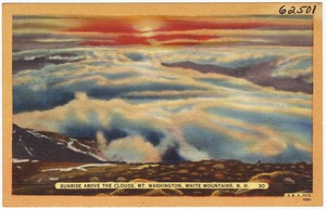 Sunrise above the clouds, Mt. Washington, White Mountains, N.H.