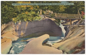 The Basin and Old Man's Foot, Franconia Notch, White Mountains, N.H.