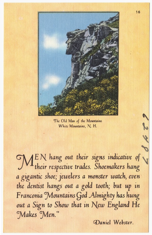 The Old Man of the Mountains, White Mountains, N.H.