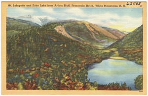 Mt. Lafayette and Echo Lake from Artist's Bluff, Franconia Notch, White Mountains, N.H.