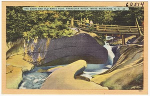 The Basin and Old Man's Foot, Franconia Notch, White Mountains, N.H.