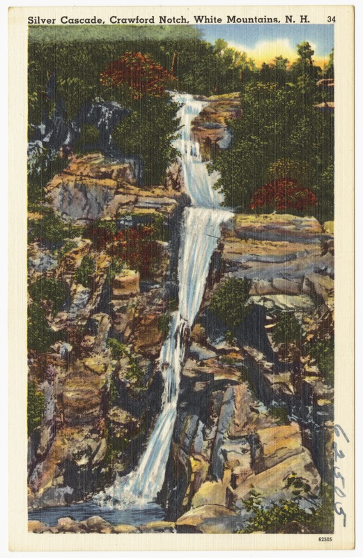 Silver Cascade, Crawford Notch, White Mountains, N.H. - Digital ...