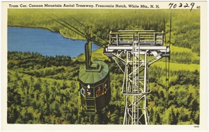 Tram Car, Cannon Mountain Aerial Tramway, Franconia Notch, White Mts., N.H.