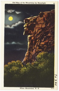 Old Man of the Mountains by Moonlight, White Mountains, N.H.