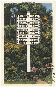 Maine sign post