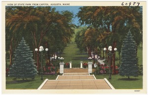View of State Park from capitol, Augusta, Maine