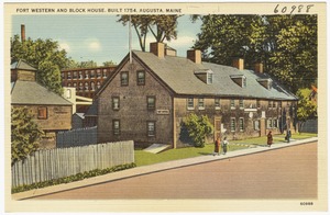 Fort Western and Block House, built 1754, Augusta, Maine