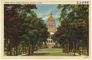 State Capitol from State Park, Augusta, Maine