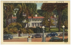 Governor's Residence -- Formerly Home of James E. Blaine, Augusta, Maine