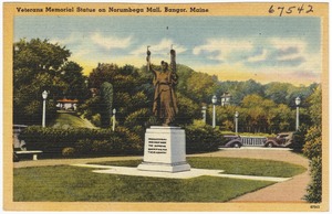 Veterans Memorial Statue on Norumbega Mall, Bangor, Maine