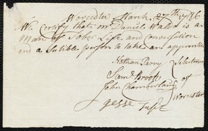 Samuel Murfey indentured to apprentice with Daniel Waldo of Worcester, 11 April 1786