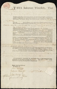 Polly Legally indentured to apprentice with William Marton of North Yarmouth, 2 November 1787