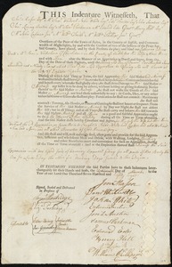 Catharine Drew indentured to apprentice with Samuel Nicholson of Charlestown, 18 March 1788