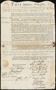 Mary Godard indentured to apprentice with Abraham Williams of Sandwich, 16 July 1789