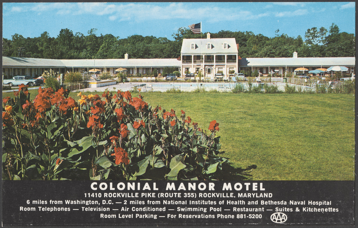 Colonial Manor Motel, 11410 Rockville Pike (Route 355) Rockville, Maryland