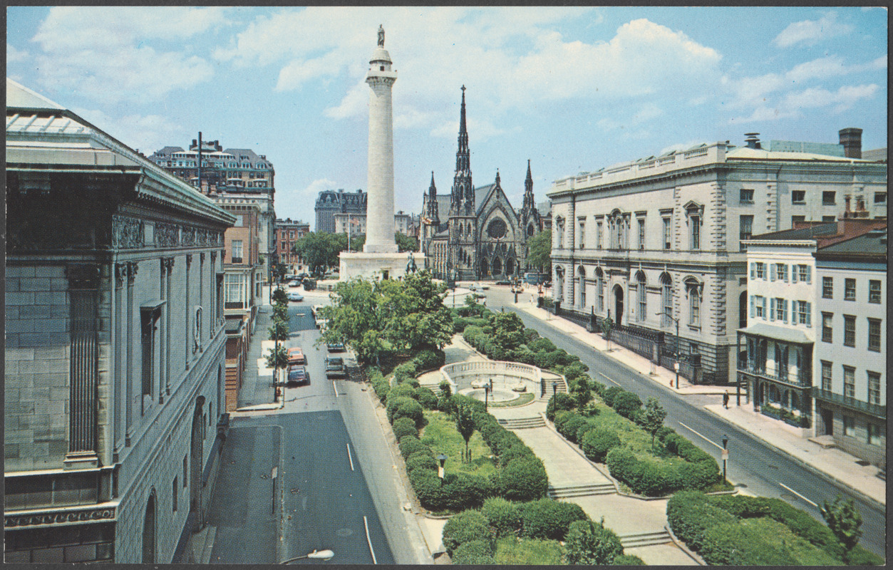 Washington Monument and Mt. Vernon Place, Baltimore, Maryland