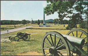 Hancock Avenue located on Cemetery Ridge with the Pennsylvania Monument in the background, Gettysburg, Pa.