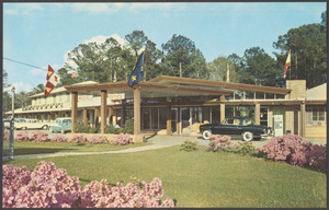 Spanish Fort Motel is located on a spacious, beautifully landscaped grounds, 8 miles E. of Mobile, Ala.