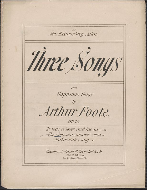 Three songs for soprano or tenor