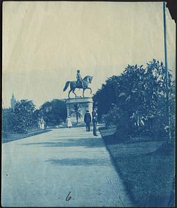 Equestrian statue of Geo. Washington. Public Garden