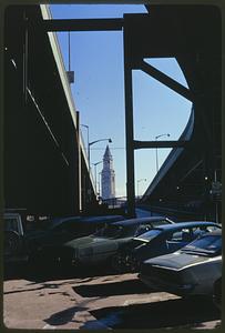 Under the 'El' parking lot toward Boston Custom House