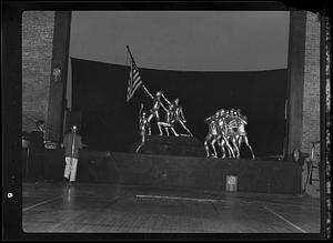 Tableaux with American flag