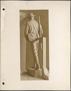 Sculpted figure of man with rifle