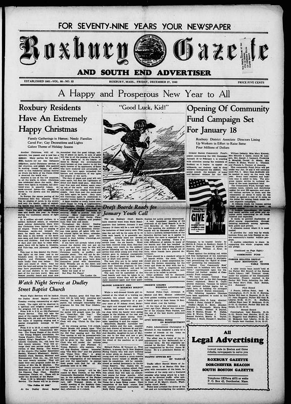 Roxbury Gazette and South End Advertiser, December 27, 1940 - Digital ...