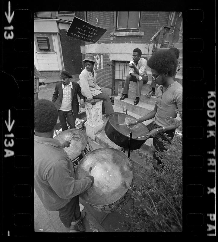 Steel drums summer sidewalk concert, South End Digital Commonwealth