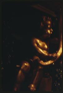 Closeup of a metal statue