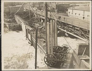 New dam under construction, Nashua River