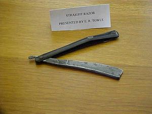 American horn-handled straight razor