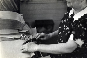 Helen Keller Typing on a Perkins Brailler