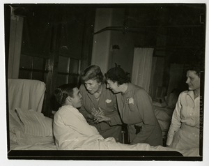 Helen Keller Visiting a Blinded Veterans