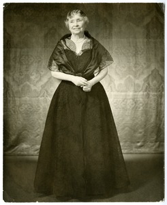 Helen Keller in formal evening dress