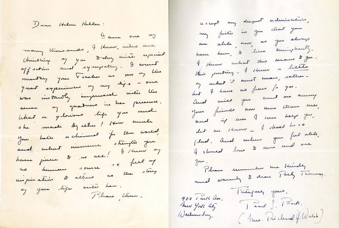 Letter from Pearl S. Buck