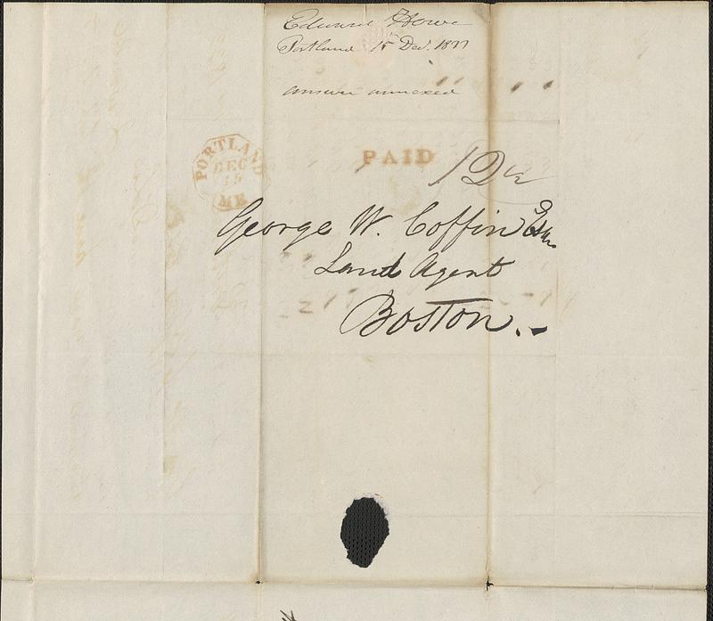 Edward Howe to George Coffin, 17 December 1833 - Digital Commonwealth