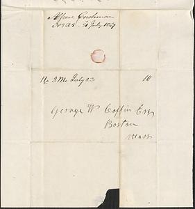 Alfred Cushman to George Coffin, 21 July 1847