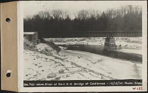 Station #101, Ware River at Boston & Albany Railroad Bridge at Coldbrook, Oakham, Mass., Dec. 15, 1930