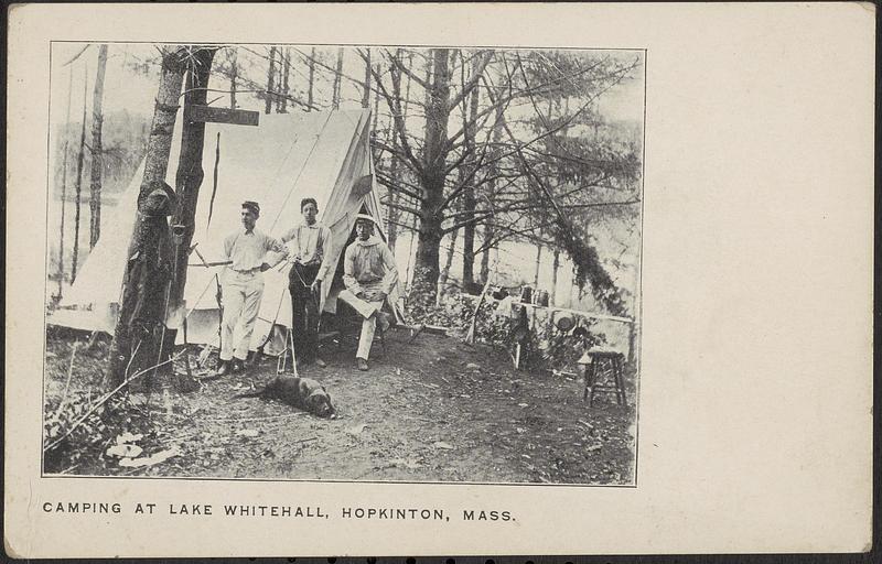 Camping at Lake Whitehall, Hopkinton, Mass. Digital Commonwealth