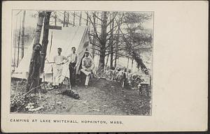 Camping at Lake Whitehall, Hopkinton, Mass.