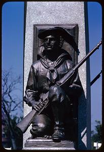 Figure of sailor on Spanish War Monument, Somerville, Massachusetts