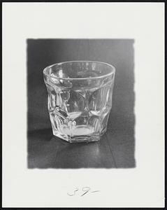 Table Glass of the last century could also assume decorative forms. This interesting example might well be used as an Ashburton bar glass today.
