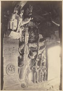 Sculpture of Vishnu as Trivikrama, in Cave III, Badami, Bijapur District