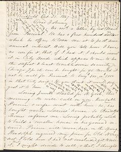 Letter from Zadoc Long to John D. Long, October 31, 1867