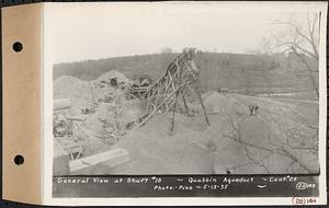 Contract No. 20, Coldbrook-Swift Tunnel, Barre, Hardwick, Greenwich, general view at Shaft 10, Quabbin Aqueduct, Hardwick, Mass., May 13, 1935